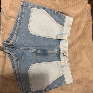 PacSun Blue Two-Tone Jean Shorts